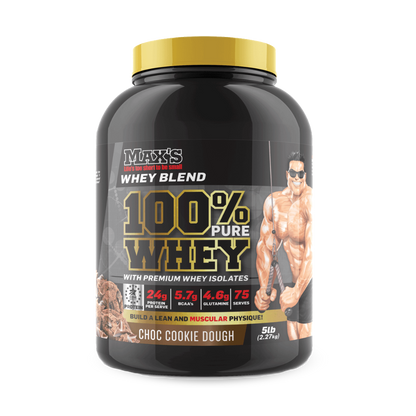 Max's 100% Pure Whey & MAX-100%-Whey-2.27kg-Choc