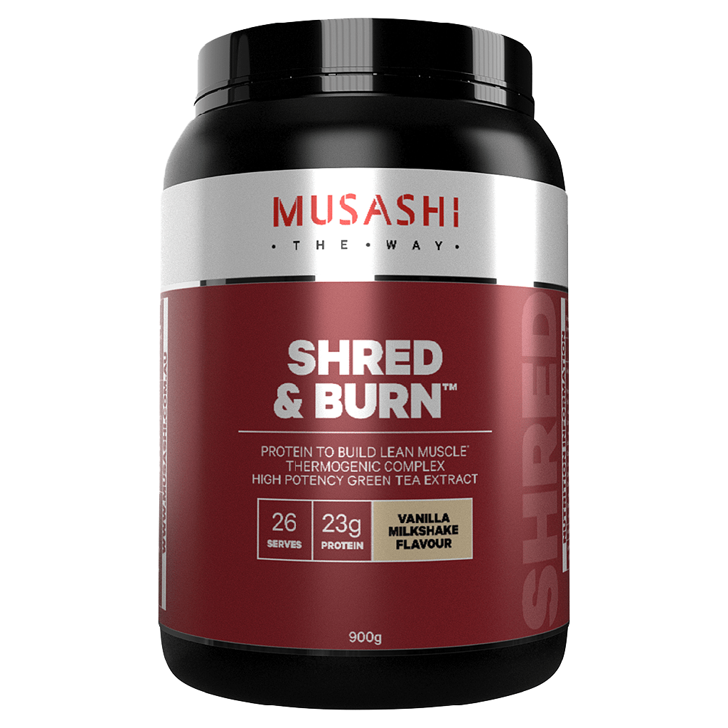 Musashi Shred and Burn (1) & MUSASHI-SHRED-BURN-900G-VAN