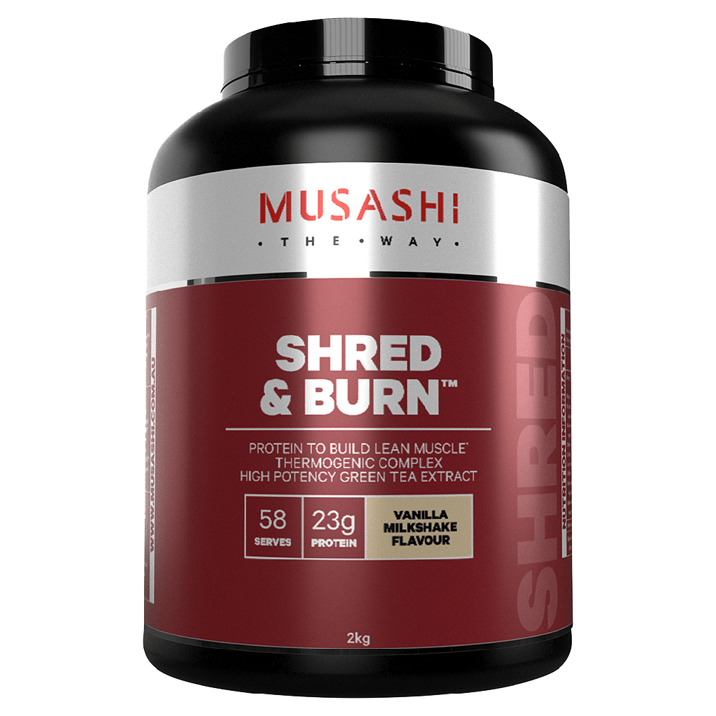 Musashi Shred and Burn (3) & MUSASHI-SHRED-BURN-2KG-CHOC