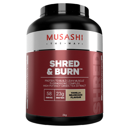 Musashi Shred and Burn (3) & MUSASHI-SHRED-BURN-2KG-CHOC