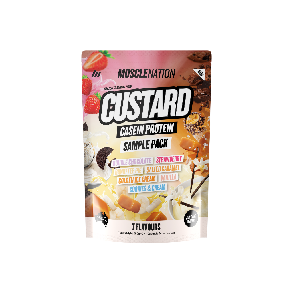 Custard Casein Protein Variety Pack & MUSCLENATION-Cust-Variety-Pk7