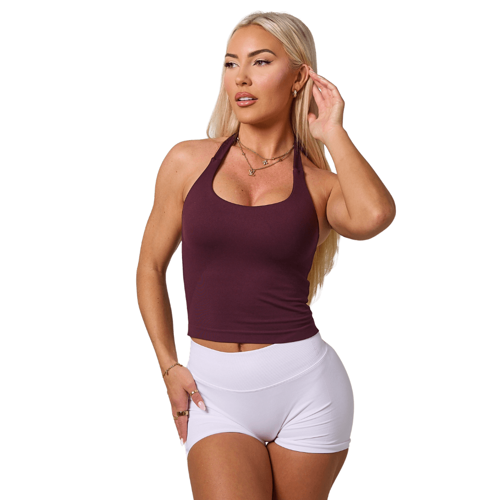 Halter Singlet (2) & Halter Singlet Nexus Apparel Large  Winter Berry