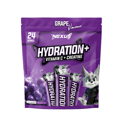 Hydration+ Nexus Electrolyte supplements 24 Sachets Grape