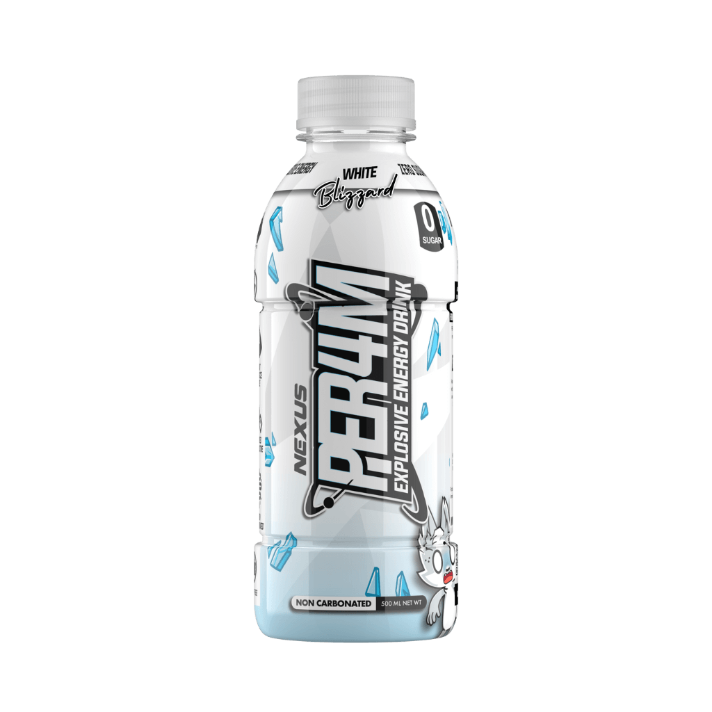 Per4m RTD Nexus Drinks for pre workout Pack of 12 White Blizzard