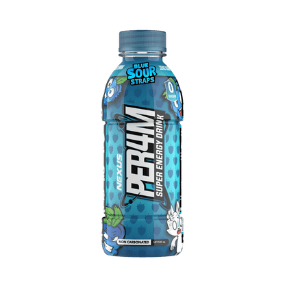Per4m RTD Nexus Drinks for pre workout Pack of 12 Blue Sour Straps