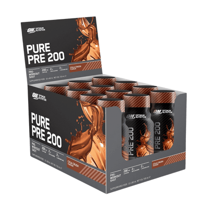 Pure Pre 200 (1) & Pure Pre 200 Optimum Nutrition Pre workout supplements 12x60ml Cola Crush