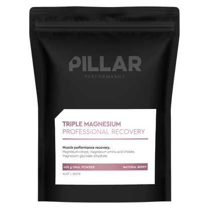 Triple Magnesium Pillar Performance Magnesium supplements 400g (Pouch) Natural Berry