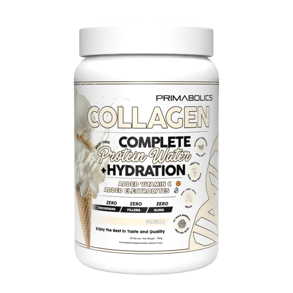 Collagen Protein Water (3) & PRIMABOLICS-COLLAGEN-750g-Van
