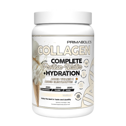 Collagen Protein Water (3) & PRIMABOLICS-COLLAGEN-750g-Van