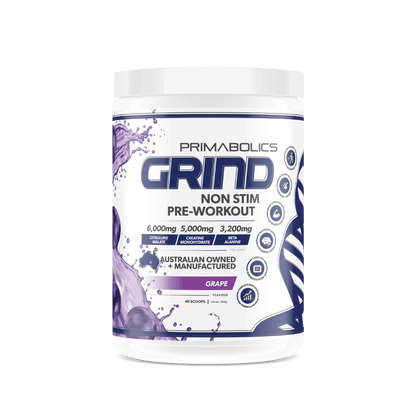 Grind Non-Stim & PRIMABOLICS-GRIND-NON-STIM-40-SCOOP-Grape