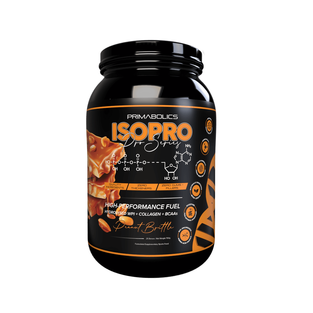 Isopro (1) & Isopro Primabolics Whey blend protein 25 Serves Peanut Brittle
