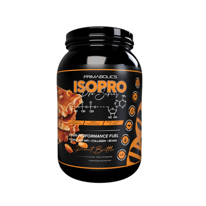 Isopro (1) & Isopro Primabolics Whey blend protein 25 Serves Peanut Brittle