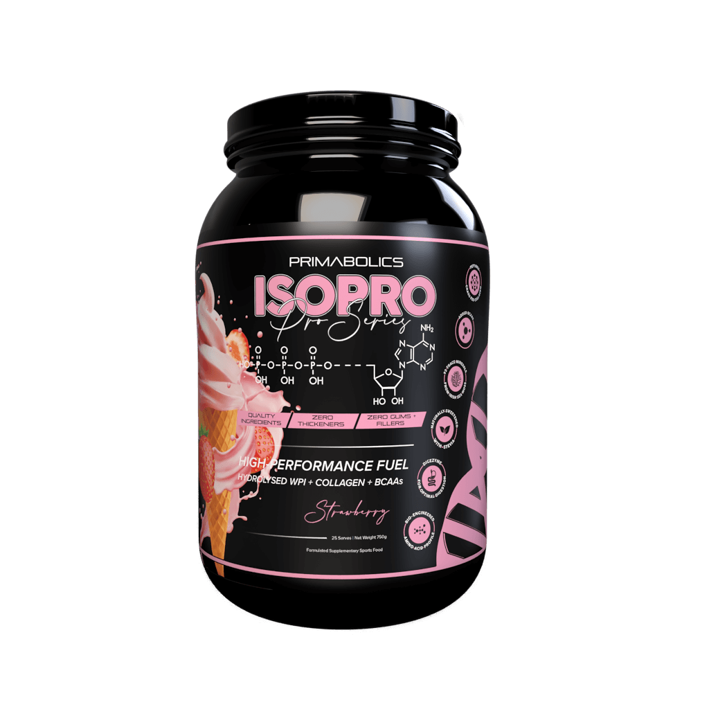Isopro (2) & Isopro Primabolics Whey blend protein 25 Serves Strawberry