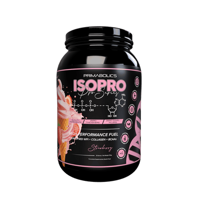 Isopro (2) & Isopro Primabolics Whey blend protein 25 Serves Strawberry
