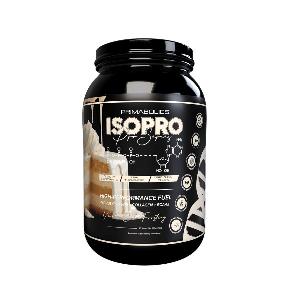 Isopro & Isopro Primabolics Whey blend protein 25 Serves Vanilla Cake Frosting