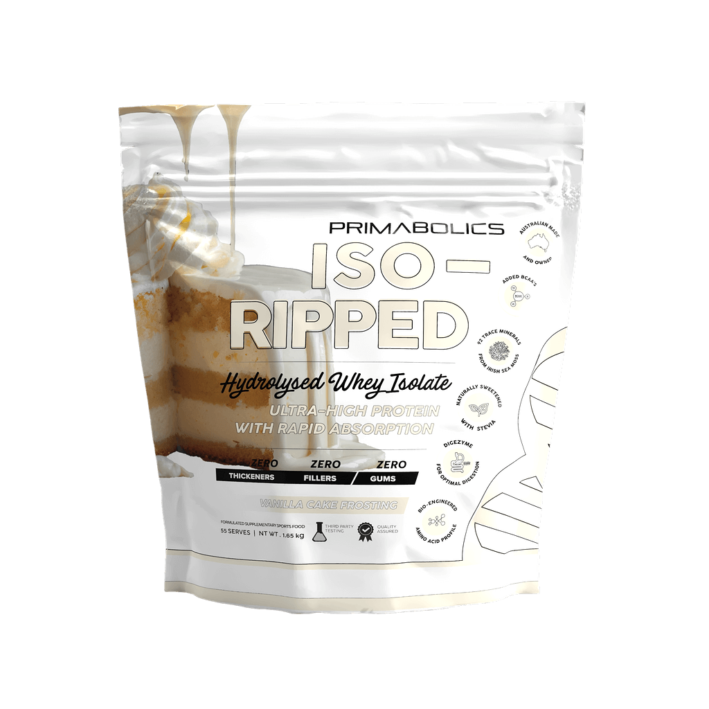 Iso-Ripped Primabolics Whey protein isolate 55 Serves Vanilla Cake Frosting