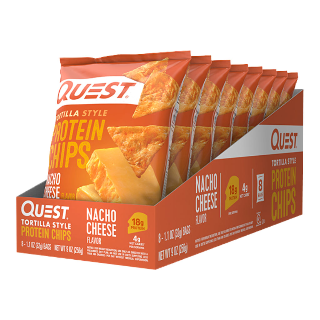 Tortilla Protein Chips & Tortilla Protein Chips Quest Protein chips Box of 8 Nacho Cheese