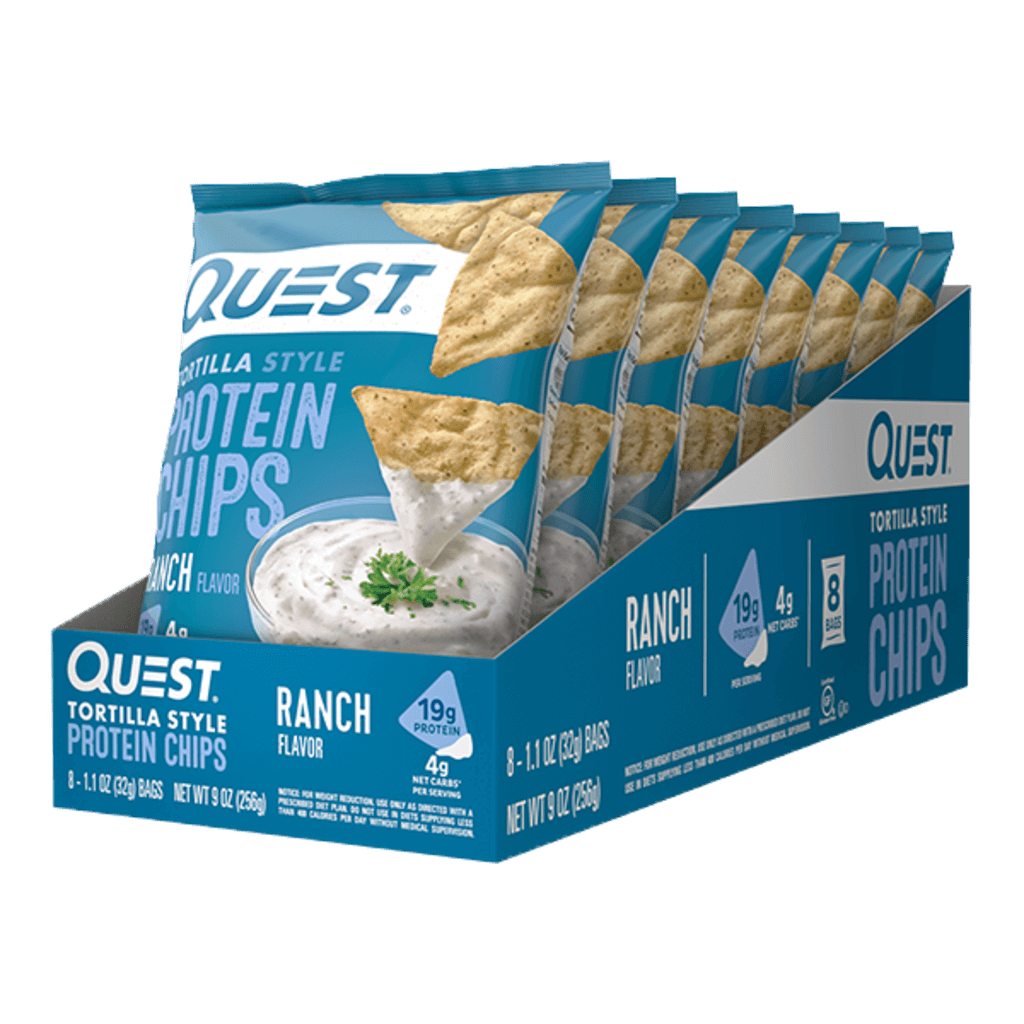 Tortilla Protein Chips (1) & Tortilla Protein Chips Quest Protein chips Box of 8 Ranch