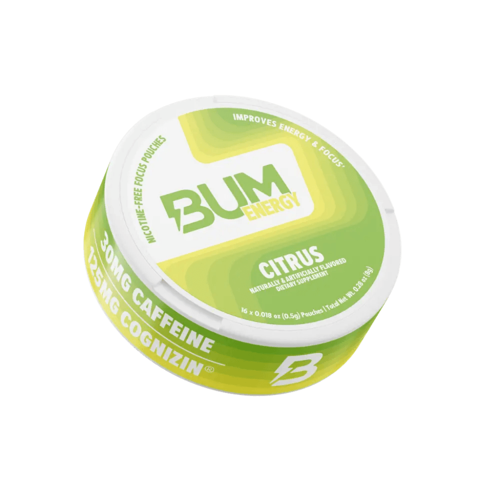 BUM Energy Pouch & BUM Energy Pouch RAW Nootropic cognitive function 12 Serves Citrus
