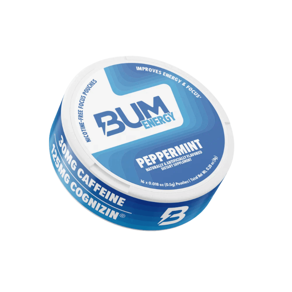 BUM Energy Pouch (1) & BUM Energy Pouch RAW Nootropic cognitive function 12 Serves Peppermint