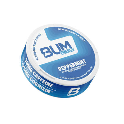 BUM Energy Pouch (1) & BUM Energy Pouch RAW Nootropic cognitive function 12 Serves Peppermint