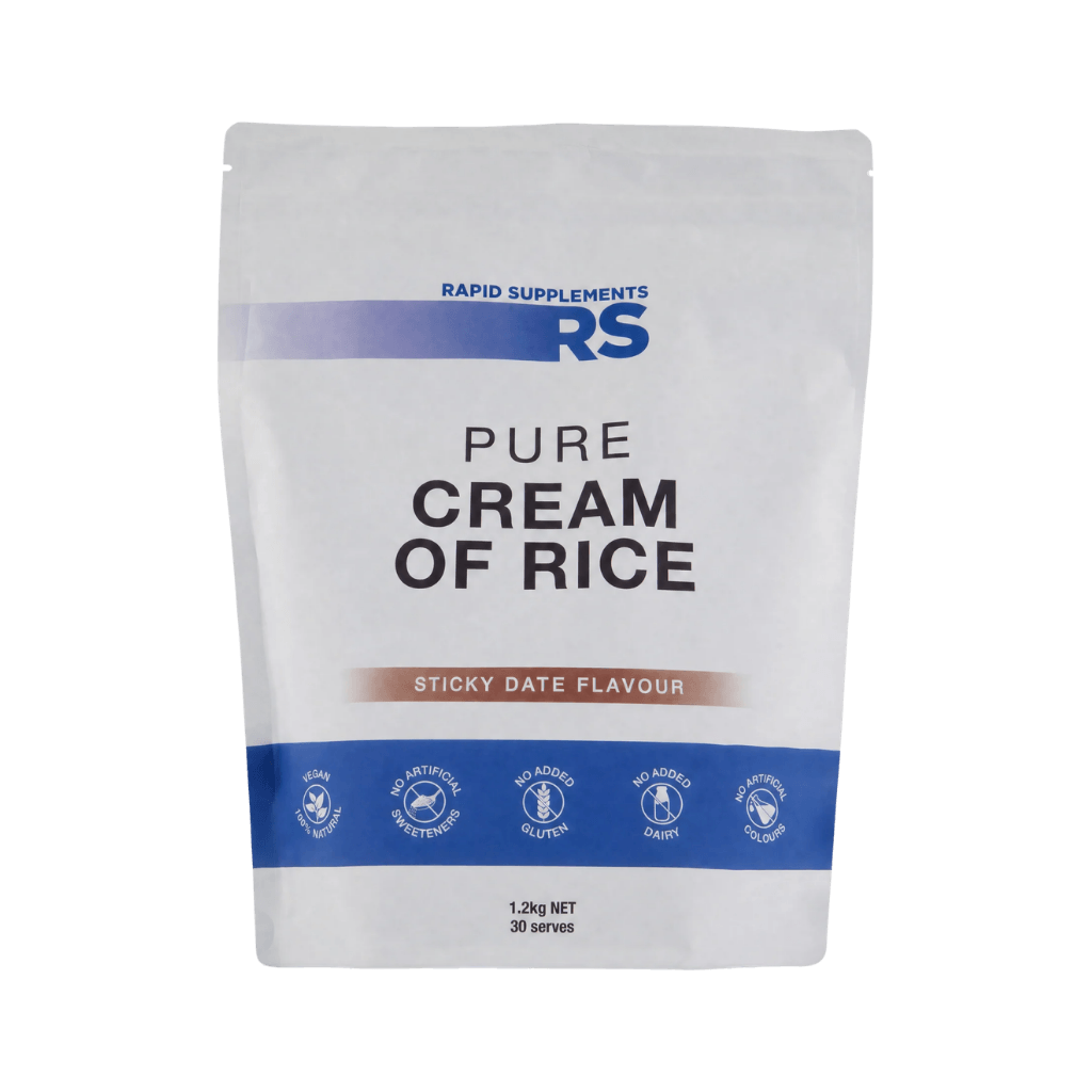 Pure Cream of Rice Rapid Supplements Functional foods 30 Serves Sticky Date