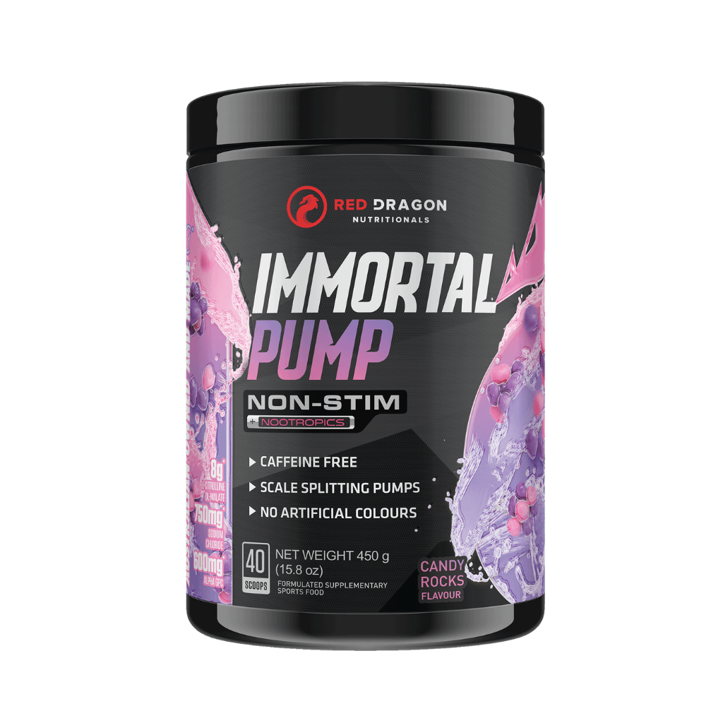 Immortal Pump Red Dragon Nutritionals Caffeine free pre workout
