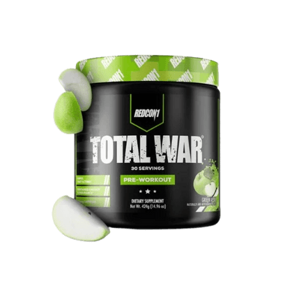 Total War Redcon1 Medium stimulant pre workout powder 30 Serves Green Apple
