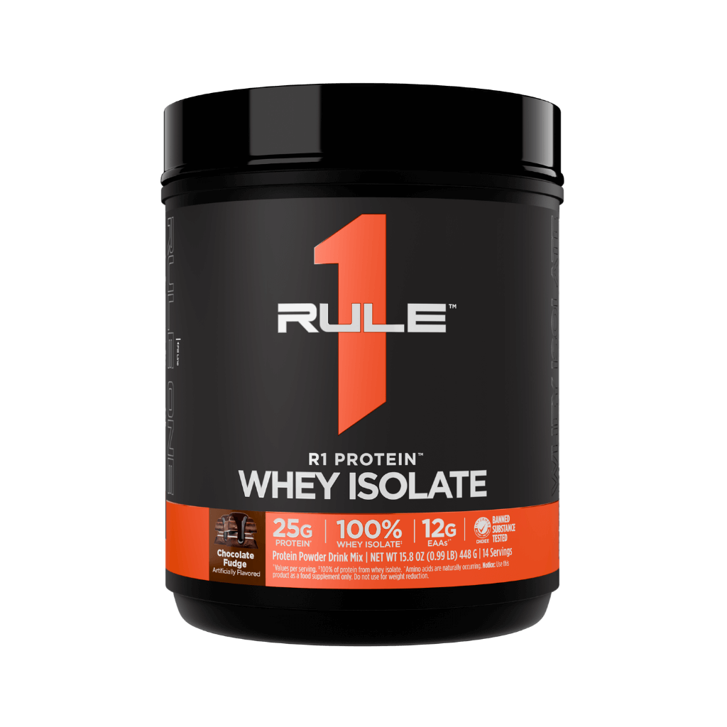 R1 Protein Rule 1 Whey protein isolate 1lb* (small) Chocolate Fudge