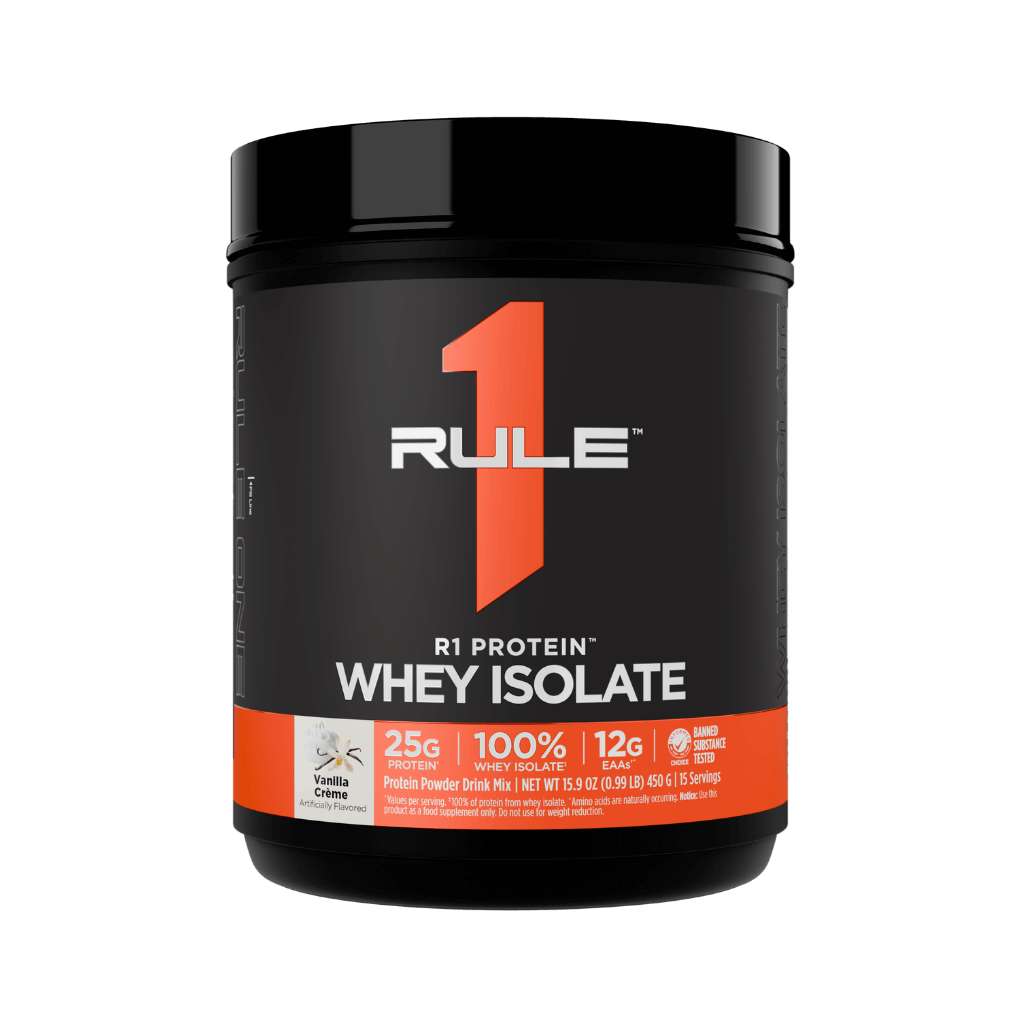 R1 Protein Rule 1 Whey protein isolate 1lb* (small) Vanilla Creme