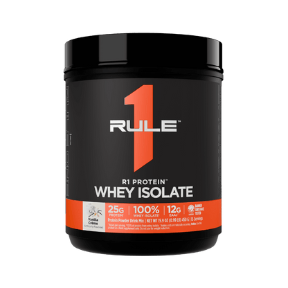 R1 Protein Rule 1 Whey protein isolate 1lb* (small) Vanilla Creme
