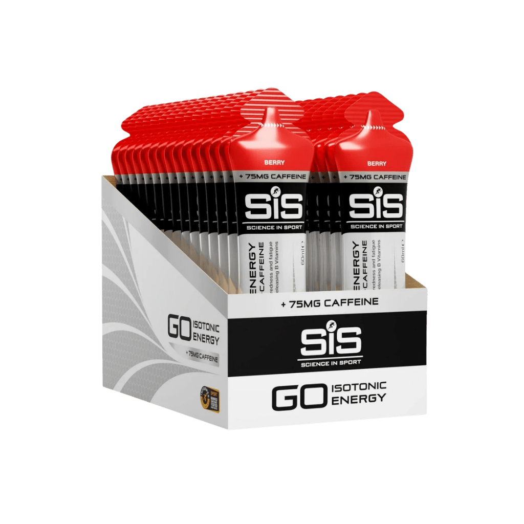 GO Plus Caffeine Gel & GO Plus Caffeine Gel Science in Sport (SIS) Energy gels 30 Gels Berry