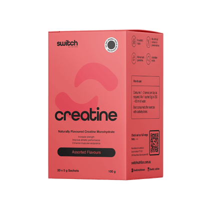 Flavoured Creatine Monohydrate Box Switch Nutrition Creatine monohydrate supplements