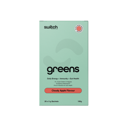 Greens & Greens Switch Nutrition Greens supplements 20 Serves Cloudy Apple