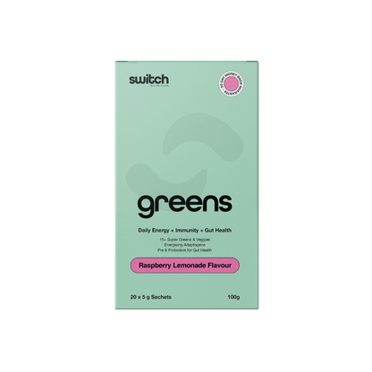 Greens (3) & Greens Switch Nutrition Greens supplements 20 Serves Raspberry Lemonade