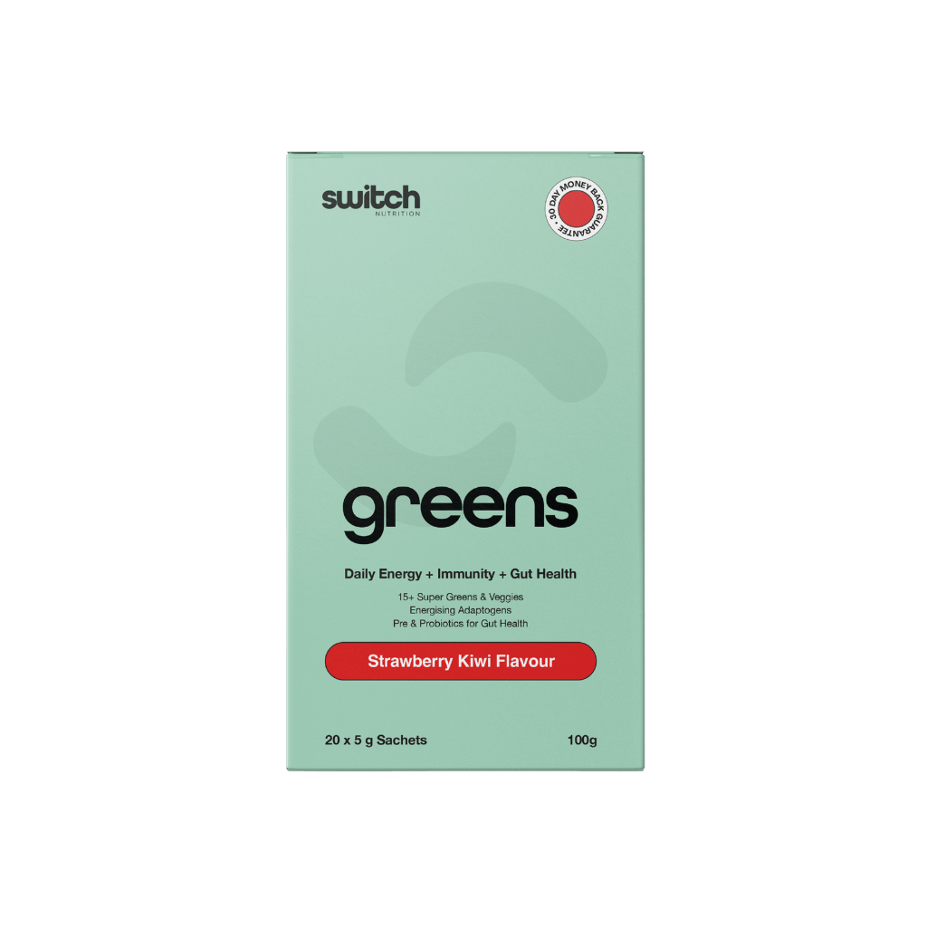 Greens (4) & Greens Switch Nutrition Greens supplements 20 Serves Strawberry Kiwi