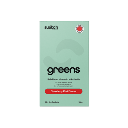 Greens (4) & Greens Switch Nutrition Greens supplements 20 Serves Strawberry Kiwi