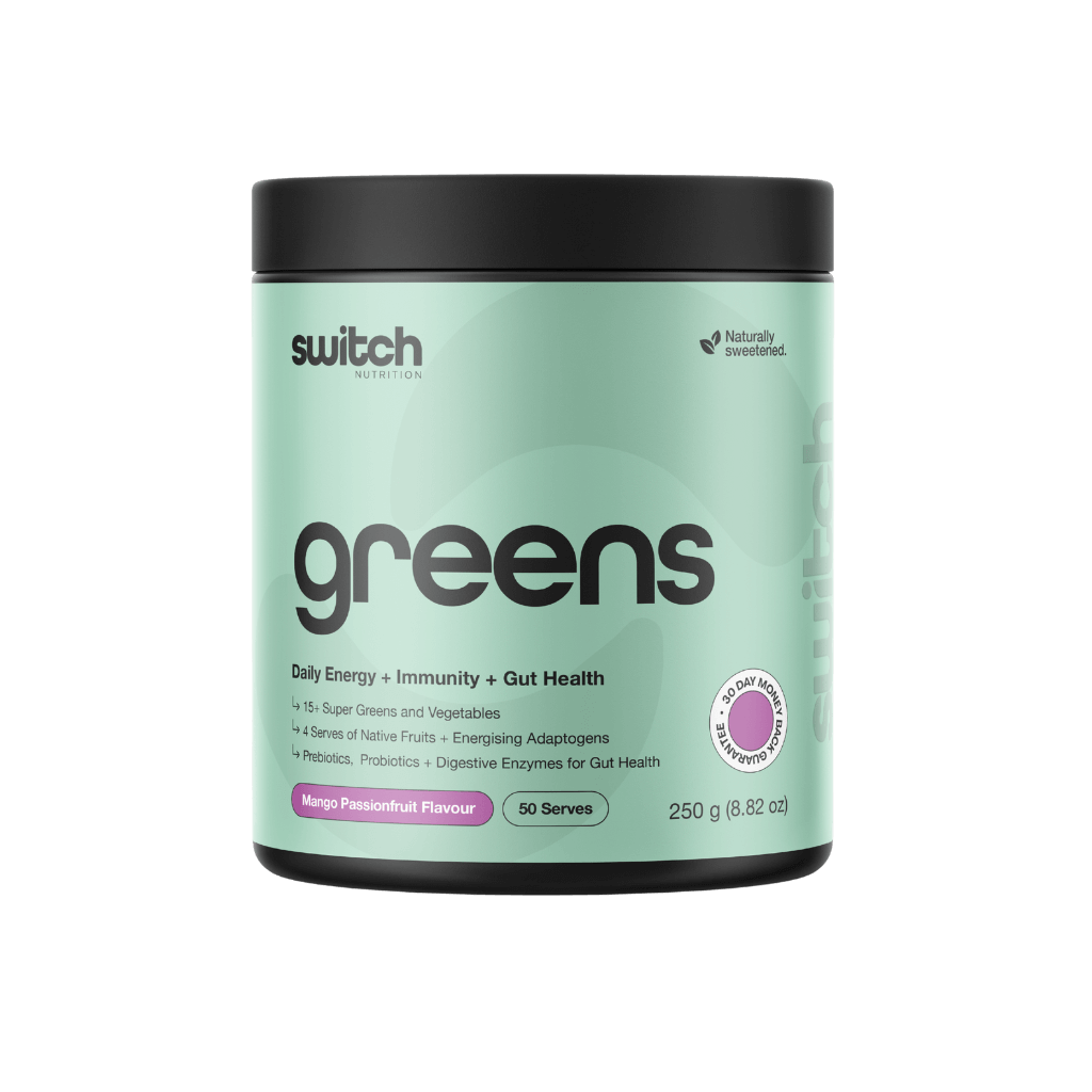Greens (6) & Greens Switch Nutrition Greens supplements 50 Serves Mango Passionfruit