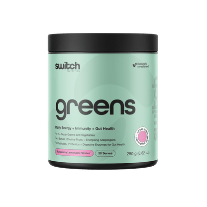 Greens (7) & Greens Switch Nutrition Greens supplements 50 Serves Raspberry Lemonade