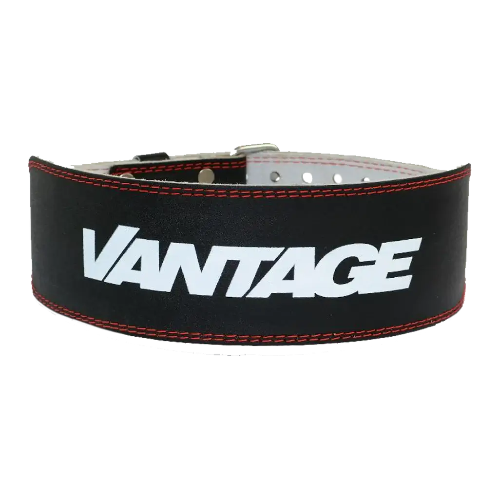 Leather Weightlifting Belt & V-LEATHER-LIFTING-BELT-BLACK-4"-S