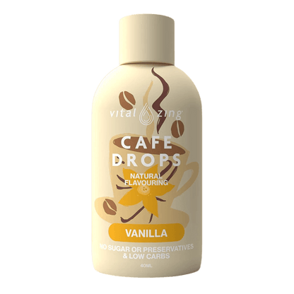 Natural Flavouring Cafe Drops (2) & VITAL-CafeDrop-40ml-Van