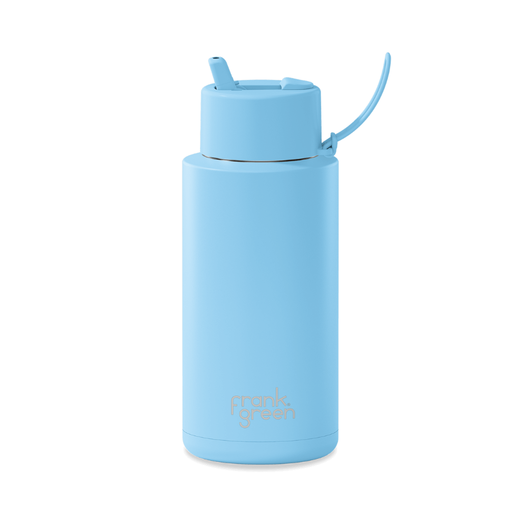Ceramic Reusable Bottle & FG-SSC-BOT-34oz-SkBlu