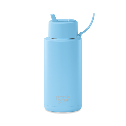 Ceramic Reusable Bottle & FG-SSC-BOT-34oz-SkBlu